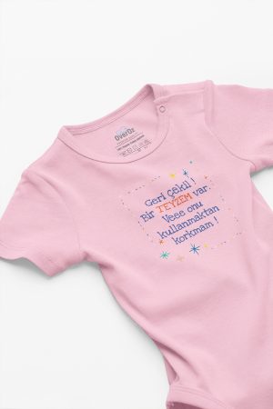 Geri Çekilin Bir Teyzem Var Bebek Body Çıtçıtlı Zıbın 5906-P