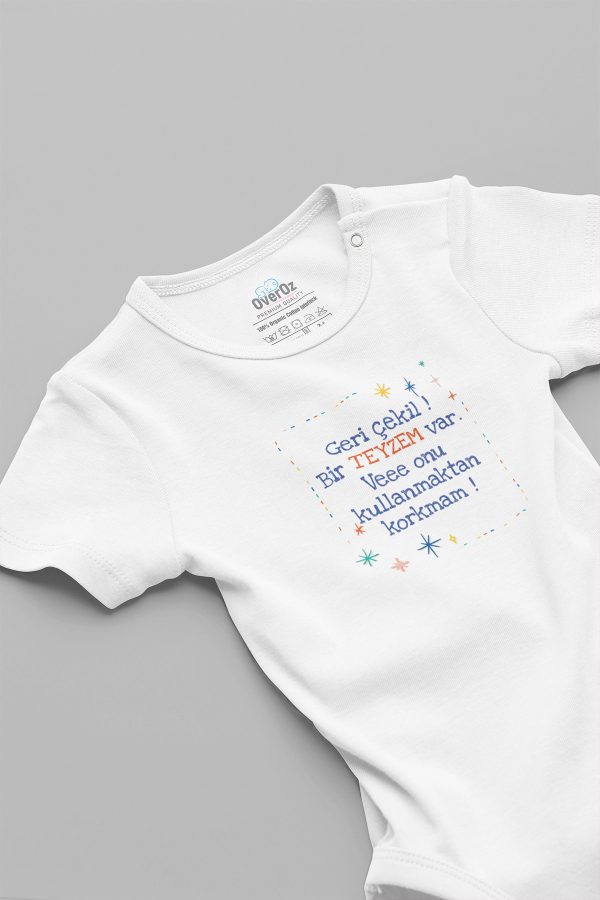 Geri Çekilin Bir Teyzem Var Bebek Body Çıtçıtlı Zıbın 5906-B