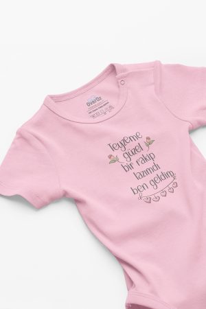 Teyzeme Rakip Bebek Body Badi Çıtçıtlı Zıbın 5908-TEYZE-P