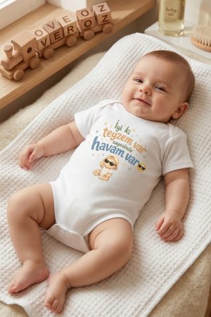İyi Ki Teyzem Var Yazılı Baskılı Bebek Body Zıbın