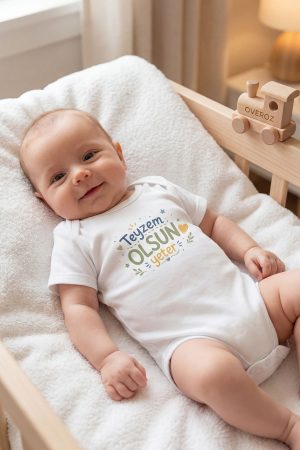 Teyzem Olsun Yeter Yazılı Baskılı Bebek Body Zıbın