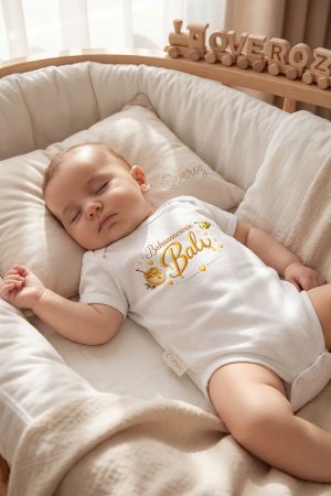 Babaannesinin Balı Yazılı Baskılı Bebek Body Zıbın