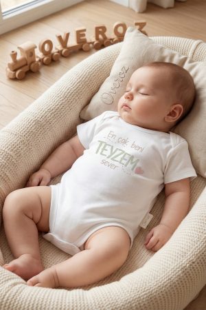 En Çok Beni Teyzem Sever Yazılı Baskılı Bebek Body Zıbın