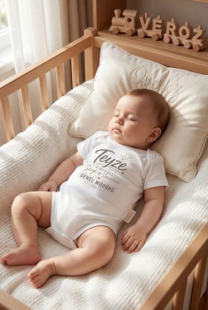 Teyzesinin Genel Müdürü Yazılı Baskılı Bebek Body Zıbın
