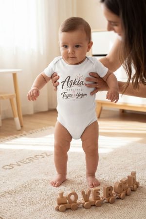 Teyze Yeğen Yazılı Baskılı Bebek Body Zıbın