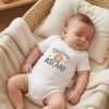 Dayısının Aslanı Yazılı Baskılı Bebek Body Zıbın