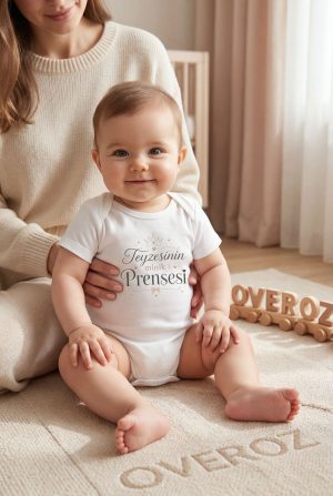 Teyzesinin Prensesi Yazılı Baskılı Bebek Body Zıbın