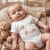 Ç Harfli Baskılı Bebek Body Zıbın