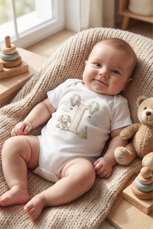 İ Harfli Baskılı Bebek Body Zıbın