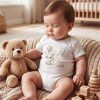 K Harfli Baskılı Bebek Body Zıbın