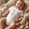 M Harfli Baskılı Bebek Body Zıbın