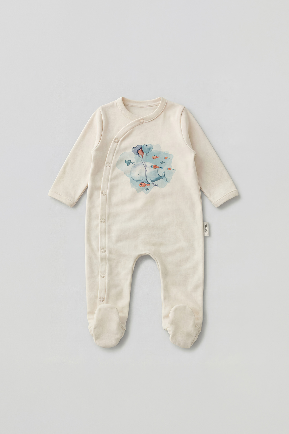 Sevimli Baskılı Patikli Bebek Tulumu T-5006 - Görsel 2