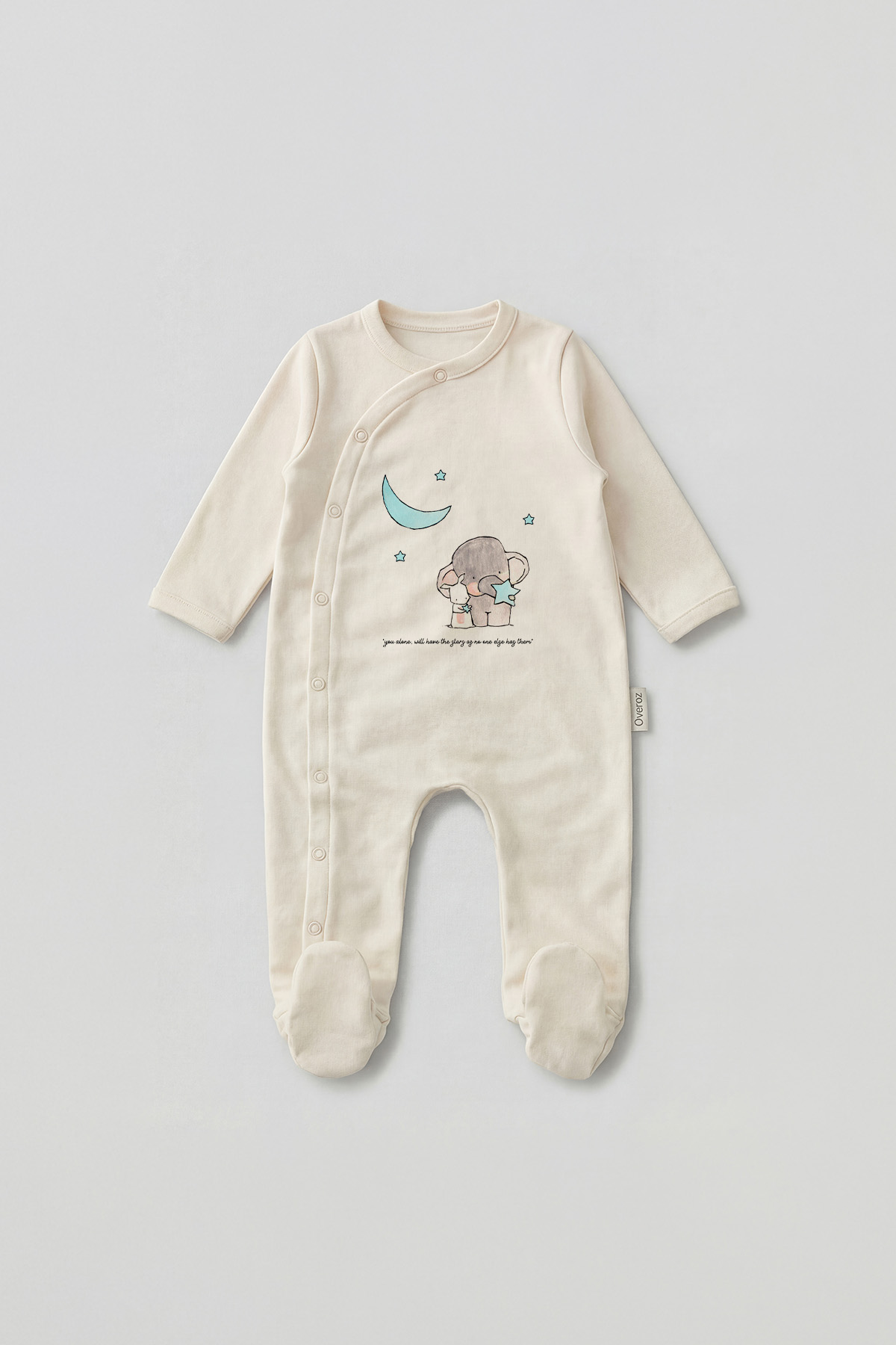 Gece Temalı Baskılı Patikli Bebek Tulumu T-5104 - Görsel 2