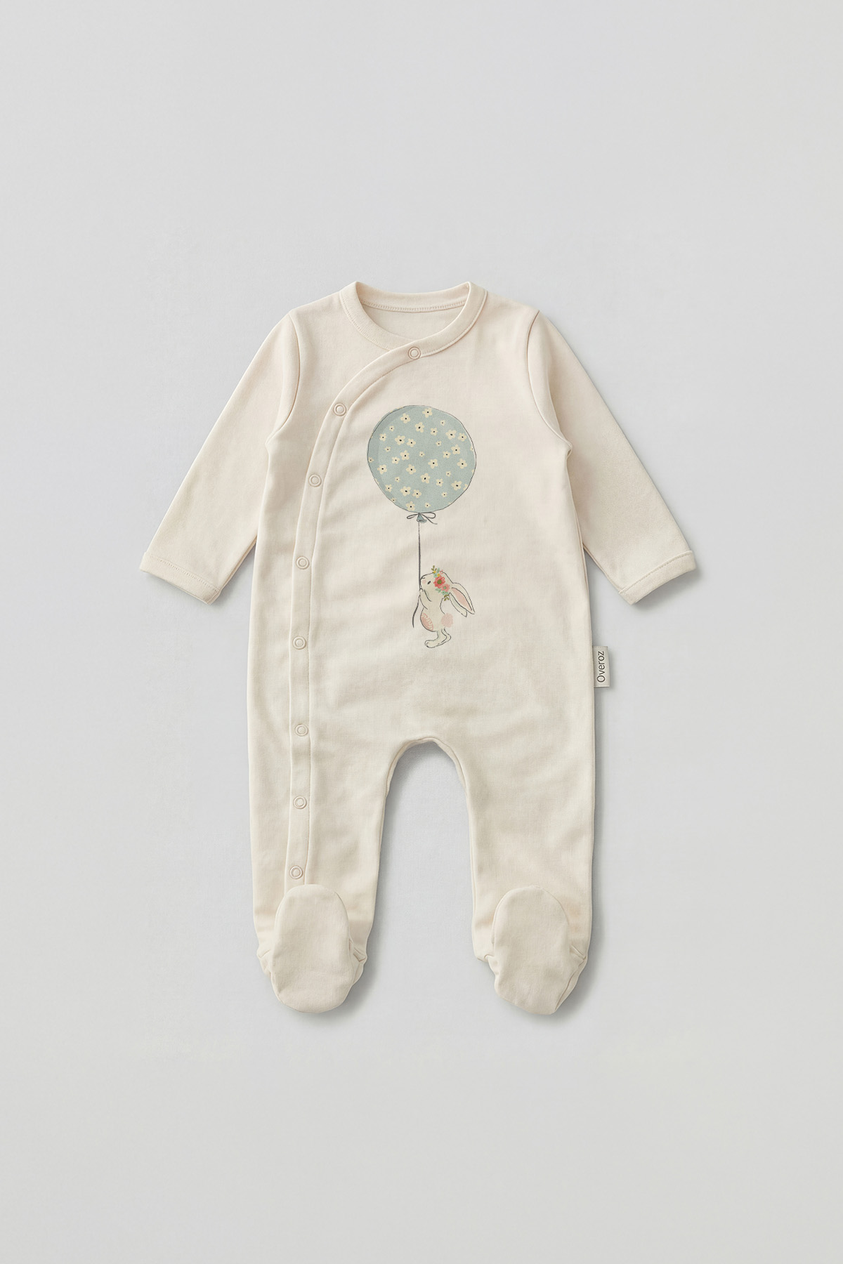 Uçan Balon Baskılı Patikli Bebek Tulumu T-5105 - Görsel 2