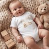 V Harfli Baskılı Bebek Body Zıbın