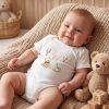 Y Harfli Baskılı Bebek Body Zıbın