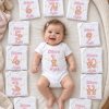 12 li zıbın set İsme özel Bebek zıbın body
