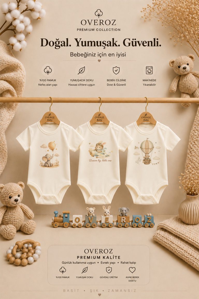 Üçlü Bebek Body Zıbın