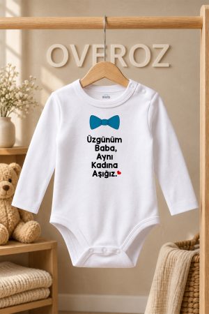 Baba yazılı bebek body zıbın