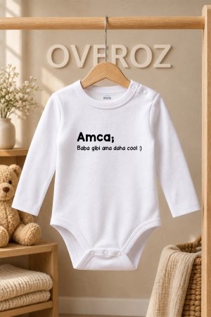 Baba yazılı bebek body zıbın