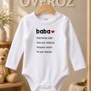 Baba yazılı bebek body zıbın