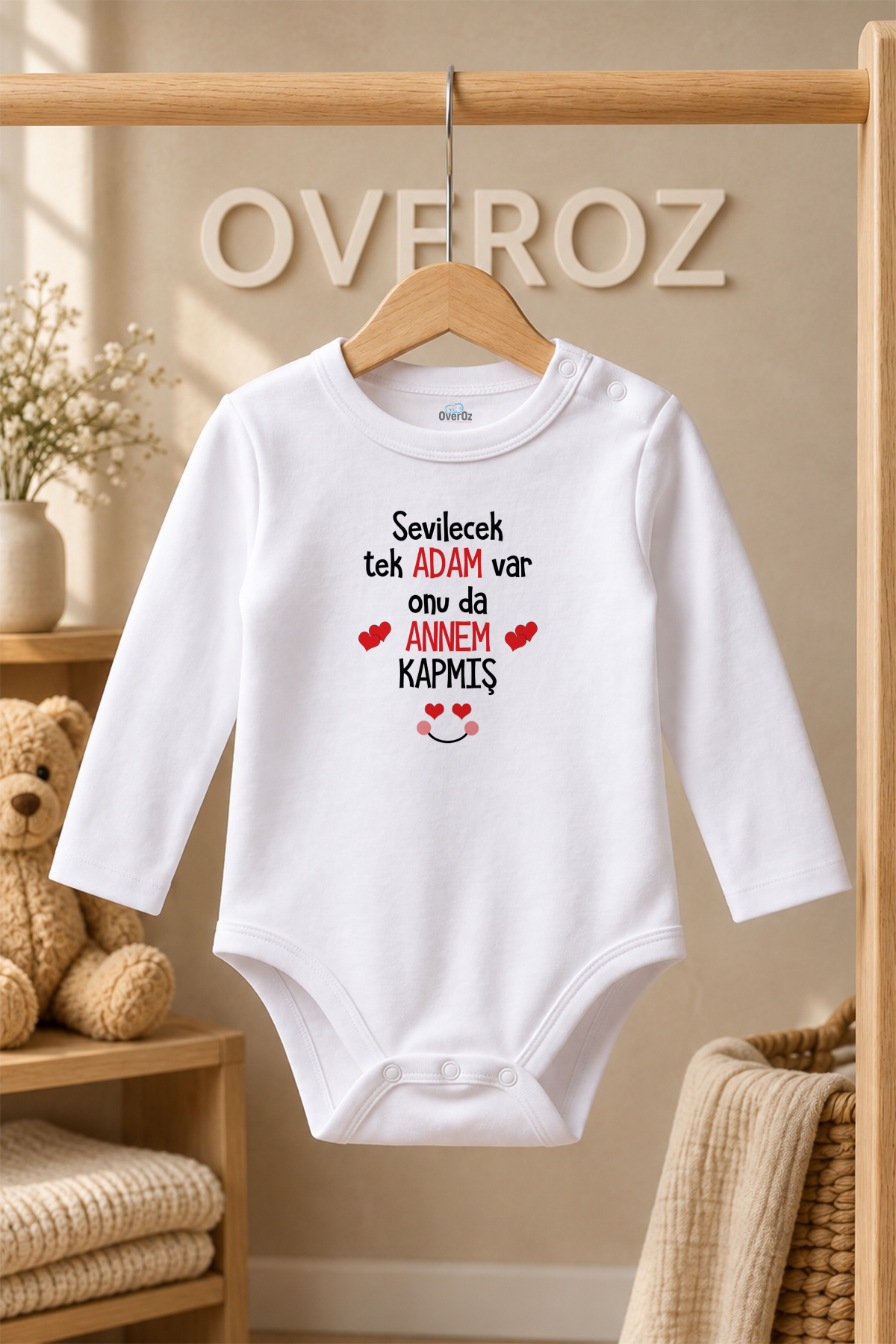 Baba yazılı bebek body zıbın