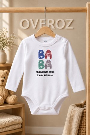Baba yazılı bebek body zıbın