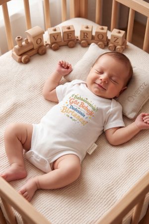 Babaanne Dede Yazılı Bebek Zıbın Erkek Kız Bebek Body Çıtçıtlı Beyaz Kısa Kollu Badi Tulum Bebek Hediyelik 5683-47