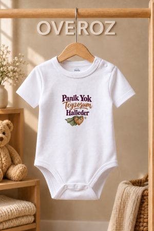 Teyze Yazılı Bebek Zıbın Pelerinli Kalp Baskılı Pamuklu Body 6126