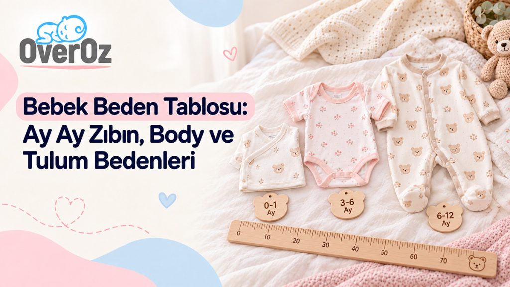 Bebek Beden Tablosu: Ay Ay Zıbın, Body ve Tulum Bedenleri